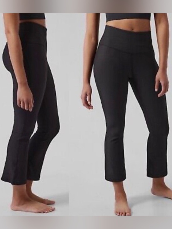 Athleta Pants - Athleta Black Ribbed Flare Leggings